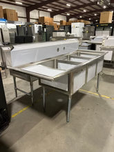 3 Compartment Sink w/ Left Drain Board