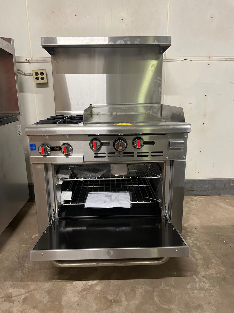 36" 2 Burner Stove with 24" Griddle & Oven