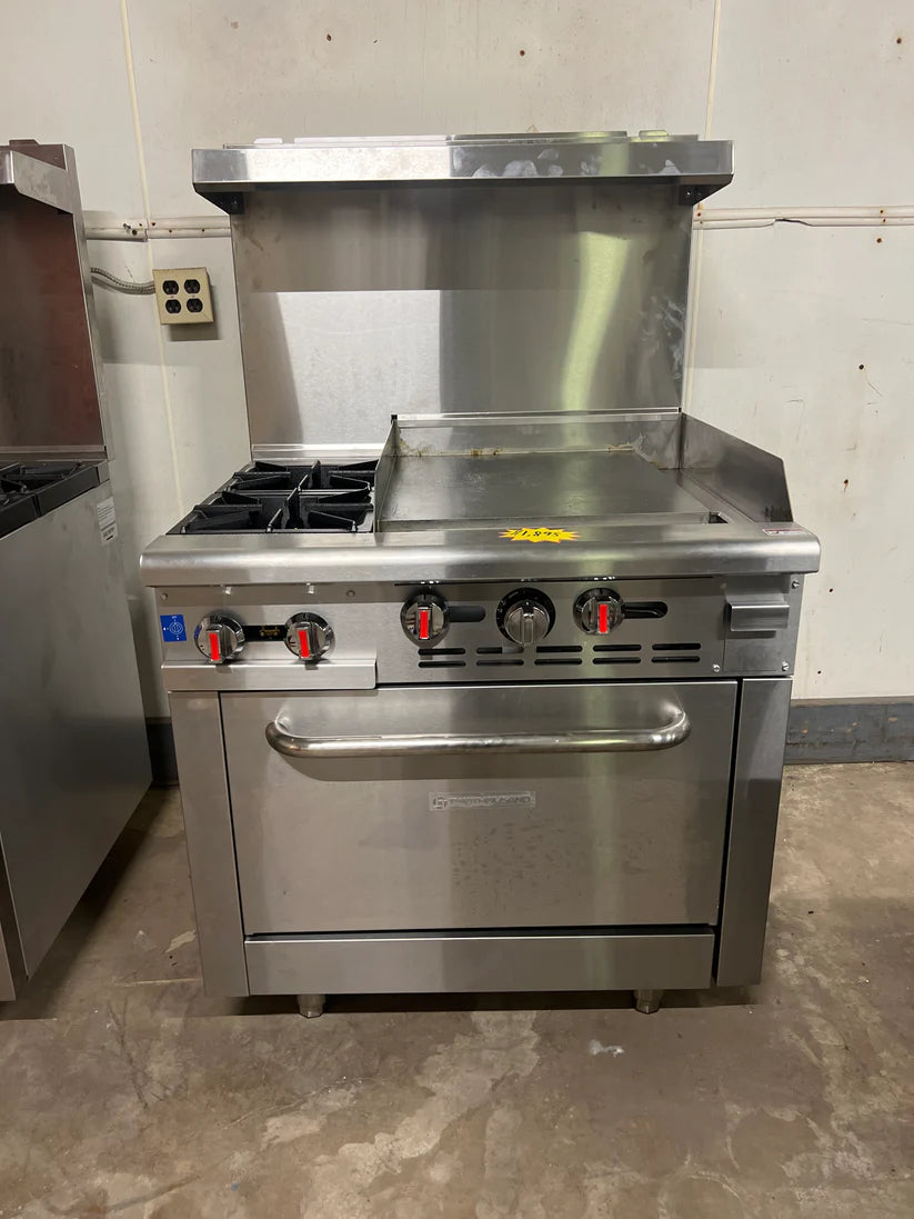 36" 2 Burner Stove with 24" Griddle & Oven