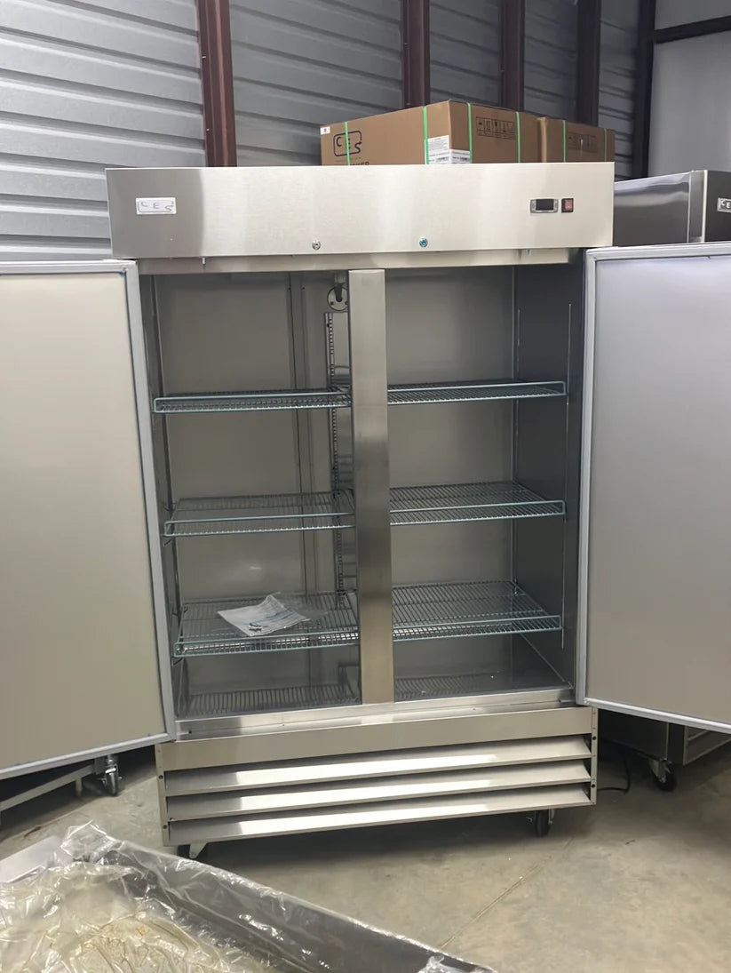 CES Two Door Stainless Steel Freezer