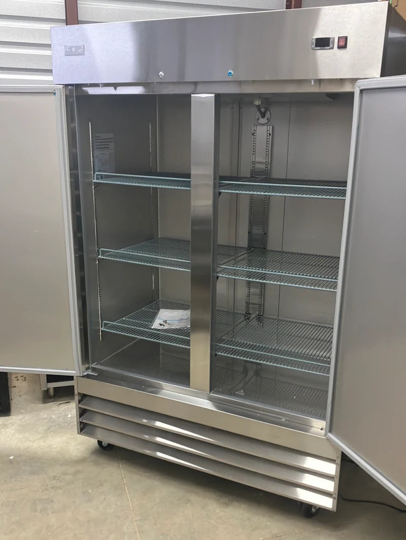 CES Two Door Stainless Steel Freezer